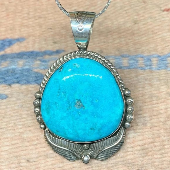 Sleeping Beauty Turquoise Pendant #3458 - Picture 2 of 3